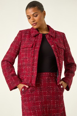 Roman Luxury Boucle Textured Jacket