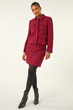 Roman Luxury Boucle Textured Jacket