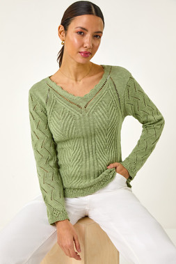 Roman Scallop Detail Knit Jumper