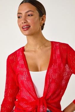 Roman Textured Light Knit Shrug