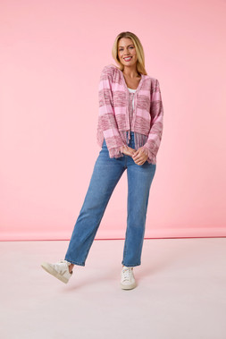 Roman Petite Tassel Stripe Cardigan