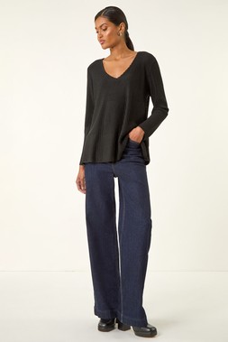 Roman Black Tie Back Knit Jumper