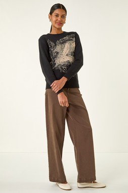 Roman Black Jacquard Hotfix Knit Jumper
