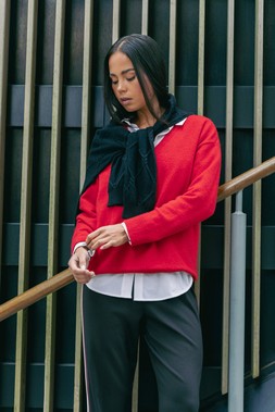 Roman Red Petite V-Neck Knit Jumper