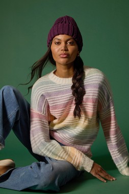 Roman Multi Rainbow Stripe Knit Jumper