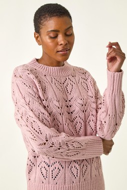 Roman Light Pink Chevy Knit Jumper