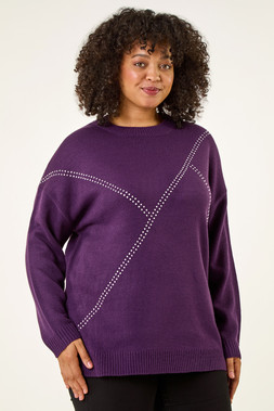Roman Curve Hotfix Knit Jumper