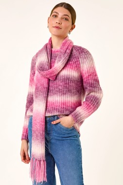 Roman Pink Ombre Knit Scarf & Jumper
