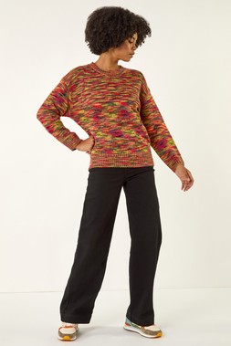 Roman Green Space Dye Knitted Jumper
