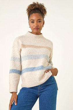 Roman Stone Soft Stripe Knit Jumper