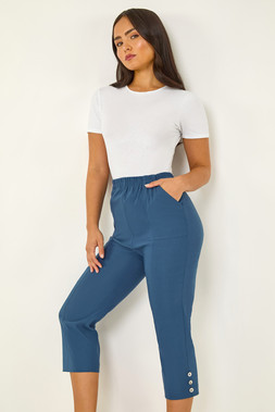 Roman Petite Bengaline Cropped Stretch Trouser