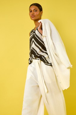 Roman Chevron Crochet Knit Vest Top