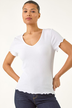 Roman Ivory Textured Lettuce Edge Top