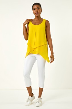 Roman Asymmetric Sleeveless Vest Top