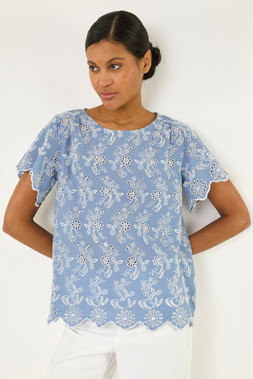 Roman Floral Broidery Top