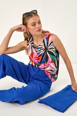 Roman Floral Print Vest Top