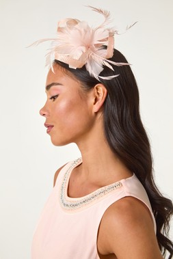 Roman Petite Light Pink Fascinator Clip Headband