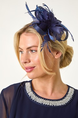 Roman Navy Fascinator Clip Headband