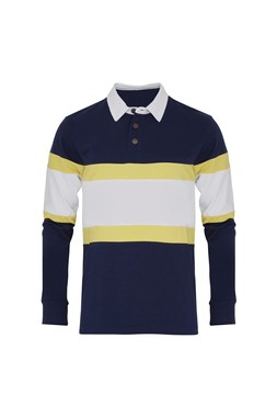 TK Maxx - Men - Blue, Yellow and White Polo Shirt - &pound;24.99 (RRP &pound;55.00)