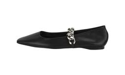 TK Maxx - Women - Black Flats with Metal Chain - &pound;12.99 (RRP &pound;XX)
