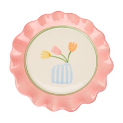 PASTEL DINING pinkwaveedgesideplate 4.99