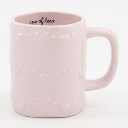 Tk Maxx Lilac Ceramic Embossed Hearts Mug £6.99
