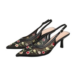 Black Floral Mesh Sling backs £19.99