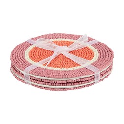Colourful SetOf4BeadedCoasters £8.99