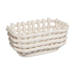 Colourful White Porcelain Woven Basket £14.99