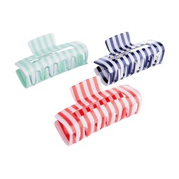 Fashion Setof3StripyHairClawClips 6.99