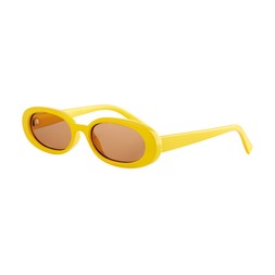Fashion YellowSlimOvalSunglasses 19.99