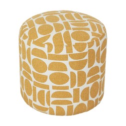 Folkelore Cream And Mustard Fabric Stool £49.99