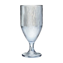 Geo-digital BlueRibbedFootedGlass £3.99