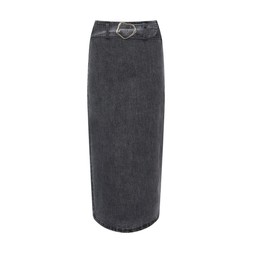 Grey denim midi skirt £19.99