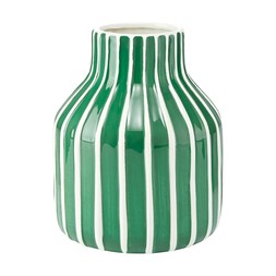 Jungle Green&WhiteSripesCeramicVase £12,99