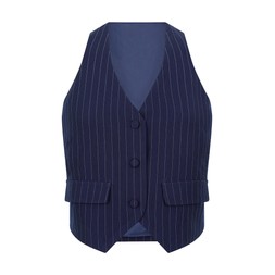 Pinstripe navy waistcoat £14.99
