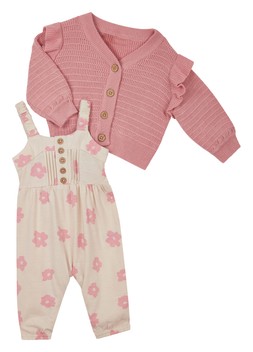 TK Maxx Kids pink dungaree & jumper set £12.99