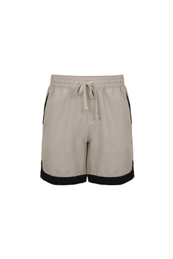 TK Maxx - men- cream linen shorts black trim &pound;14.99 (RRP &pound;XX)