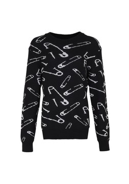 TK Maxx Women Black Safety Pins Jumper £24.99 (RRP £77)