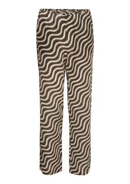 Tk Maxx Women Gold Label Silk Brown Swirls Trousers £69.99 (RRP £285)