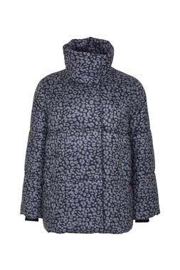 TK Maxx Women Grey Leopard Print Puffer Jacket £49.99 (RRP £169) 18068