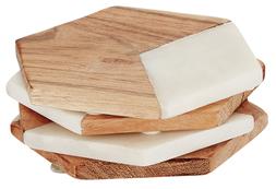 Marble and Wood Coasters