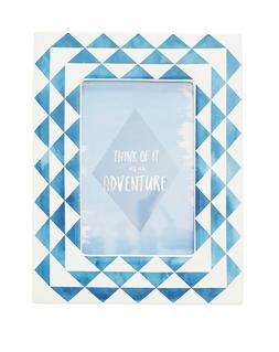 Blue and White Photo Frame