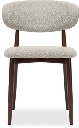 Halston Dining Chair, Speckled Stone Sustainable Boucle
