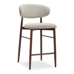 Halston Kitchen Stool, Speckled Stone Sustainable Boucle