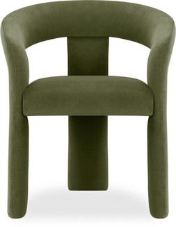 Bellamy Dining Chair, Olive Green Sustainable Velvet