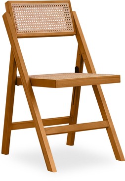 Palmer Wooden Folding Dining Chair, Light Walnut