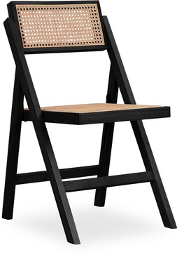 Palmer Wooden Folding Dining Chair, Black