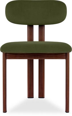 Arbor Dining Chair, Olive Green Sustainable Velvet