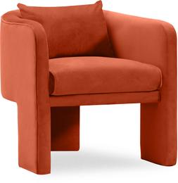 Robyn Armchair, Burnt Orange Sustainable Velvet